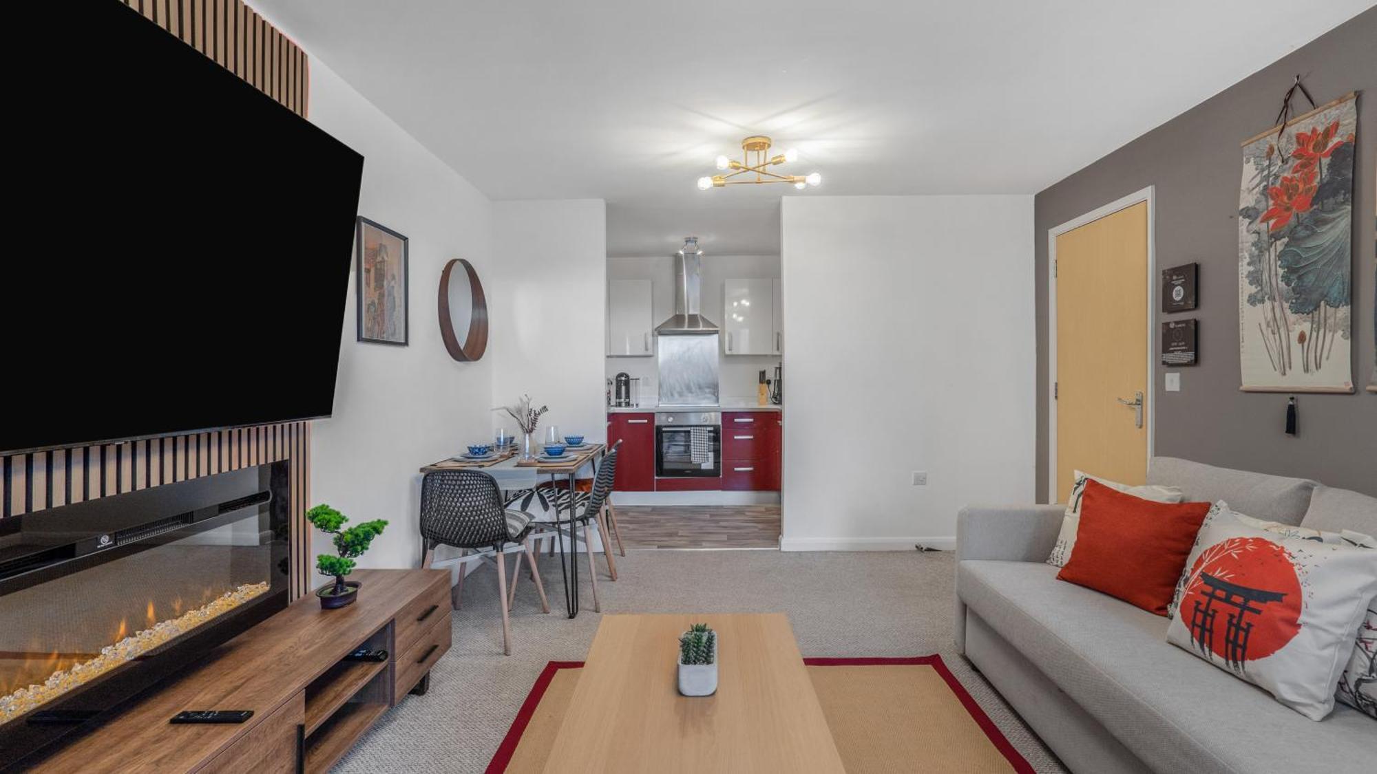 Japanese Suite 2Bed 2Bath, Free Park, Netfix, 75 Inch Tv, Games - City Centre- Maihom Birmingham Eksteriør billede